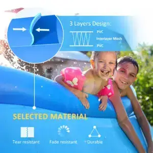 Superior 9ft Family-Sized Round Inflatable Swimming Pool