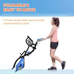 Elite Folding Magnetic Upright Exercise Bike