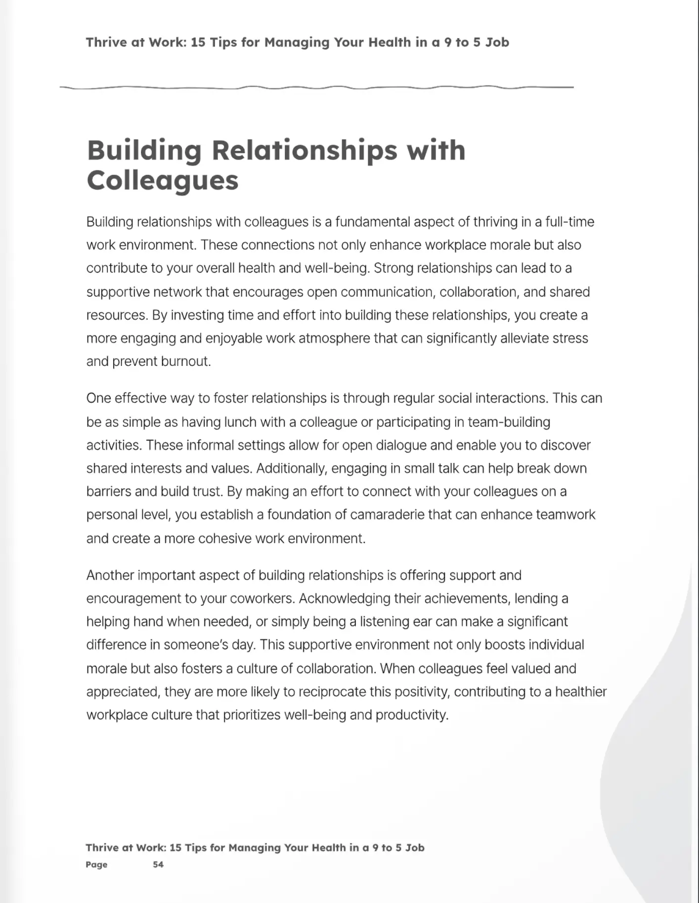 Thrive At Work Relationships Min Thrive At Work A Workplace Wellness Ebook From 925Health