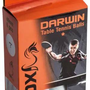 Fox TT Darwin 1 Star Table Tennis Balls (Pack of 6)