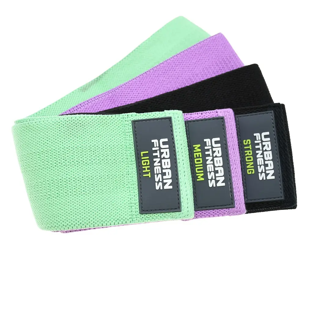 Ufa191 Urban Fitness Fabric Resistance Band Loop (Set Of 3) 15 Inch